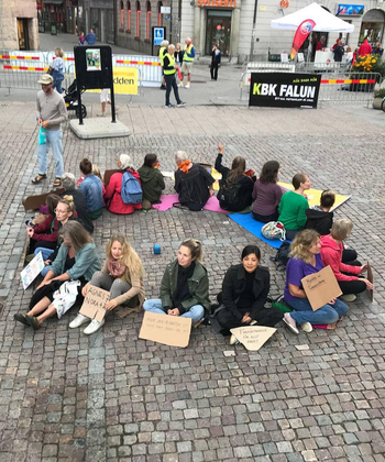 Demonstration for climate justice, Falun, Sweden, August, 2022
