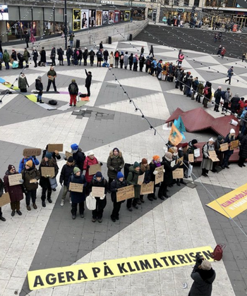 Demonstration for climate justice in Stockholm, Sweden, November, 2022